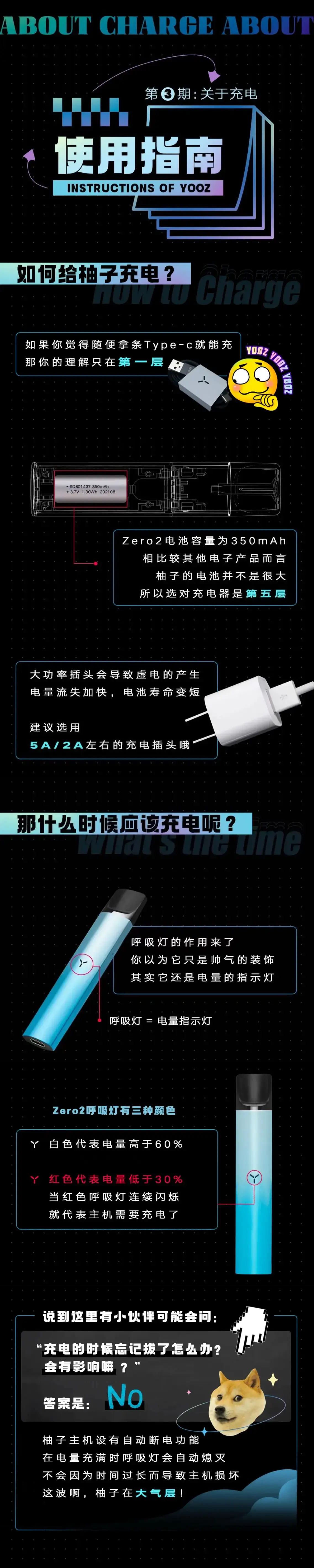 YOOZ柚子使用指南丨YOOZ充电注意事项